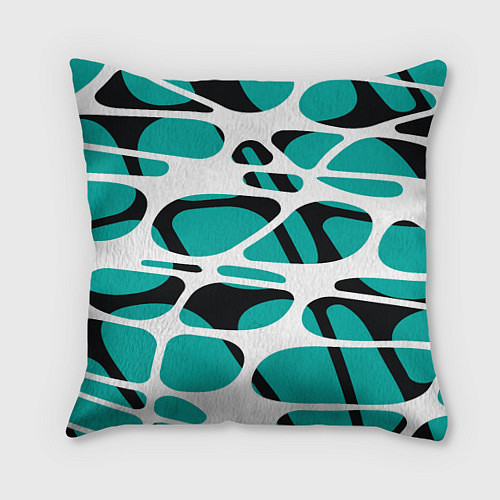 Подушка квадратная Абстрактный узор из сетчатых прожилок / 3D-принт – фото 1