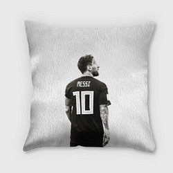 Подушка квадратная 10 Leo Messi, цвет: 3D-принт