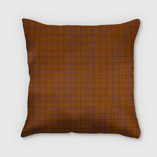 Подушка квадратная Темные клетки / 3D-принт – фото 1