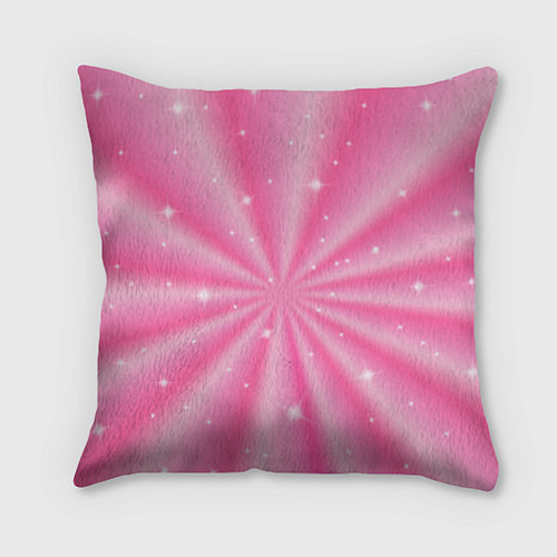 Подушка квадратная Pink holography / 3D-принт – фото 1
