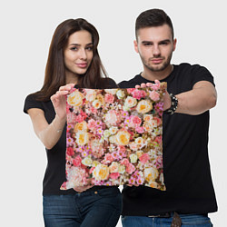 Подушка квадратная Тысяча цветов, цвет: 3D-принт — фото 2