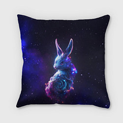 Подушка квадратная Космический звёздный кролик, цвет: 3D-принт