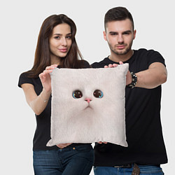 Подушка квадратная Милый кот с большими глазами, цвет: 3D-принт — фото 2