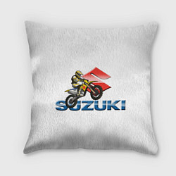 Подушка квадратная Suzuki motorcycle, цвет: 3D-принт