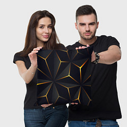 Подушка квадратная Hexagon Line Smart, цвет: 3D-принт — фото 2