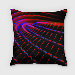 Подушка квадратная Geometry neon texture, цвет: 3D-принт