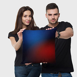 Подушка квадратная Красно синий градиент, цвет: 3D-принт — фото 2