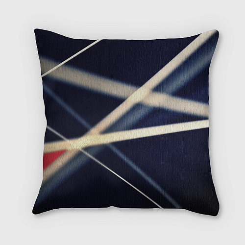 Подушка квадратная Полосатая абстракция / 3D-принт – фото 1