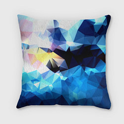 Подушка квадратная Polygon blue abstract collection