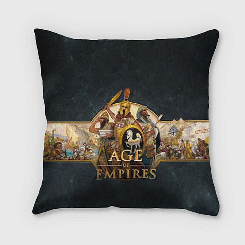Подушка квадратная Age of Empires Эпоха империй / 3D-принт – фото 1