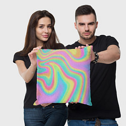Подушка квадратная Голографическая текстура, цвет: 3D-принт — фото 2