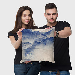 Подушка квадратная Горы скалы в тумане, цвет: 3D-принт — фото 2