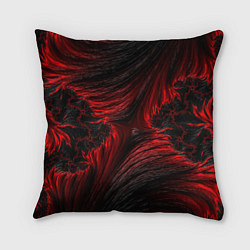 Подушка квадратная Red vortex pattern, цвет: 3D-принт