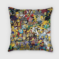 Подушка квадратная Simpsonhistory, цвет: 3D-принт