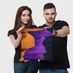 Подушка квадратная Красочные слои, цвет: 3D-принт — фото 2