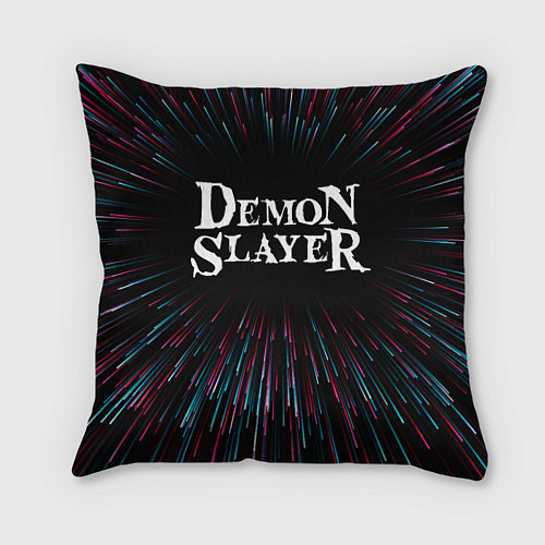 Подушка квадратная Demon Slayer infinity / 3D-принт – фото 1