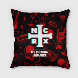 Подушка квадратная My Chemical Romance rock glitch, цвет: 3D-принт