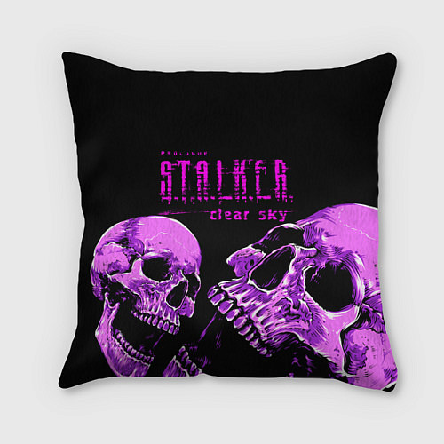 Подушка квадратная Stalker skull / 3D-принт – фото 1