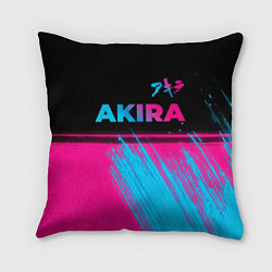 Подушка квадратная Akira - neon gradient: символ сверху, цвет: 3D-принт