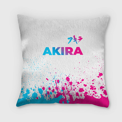 Подушка квадратная Akira neon gradient style: символ сверху / 3D-принт – фото 1