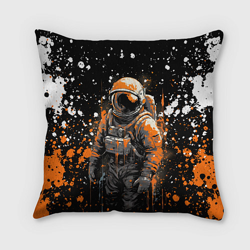 Подушка квадратная Астронавт в красках / 3D-принт – фото 1