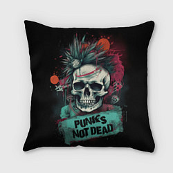 Подушка квадратная Punks not dead, цвет: 3D-принт