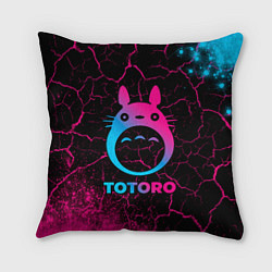 Подушка квадратная Totoro - neon gradient