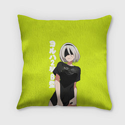 Подушка квадратная YoRHa 2-gou B-gata, цвет: 3D-принт