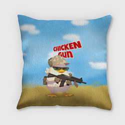 Подушка квадратная Цыпленок - Чикен Ган, цвет: 3D-принт