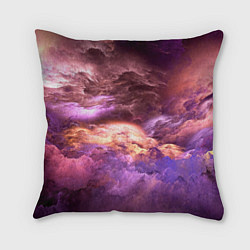 Подушка квадратная Фиолетовое облако, цвет: 3D-принт