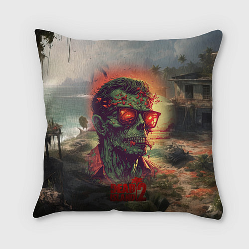 Подушка квадратная Dead island 2 zombie / 3D-принт – фото 1