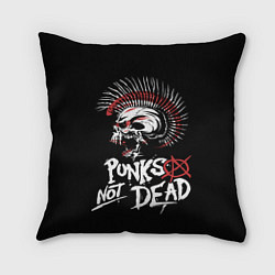 Подушка квадратная Punks not dead - анархия, цвет: 3D-принт