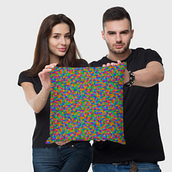 Подушка квадратная Мелкие блоки Тетрис, цвет: 3D-принт — фото 2