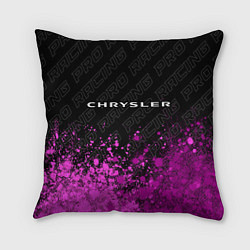 Подушка квадратная Chrysler pro racing: символ сверху, цвет: 3D-принт