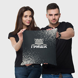 Подушка квадратная Гриша зубастый волк, цвет: 3D-принт — фото 2