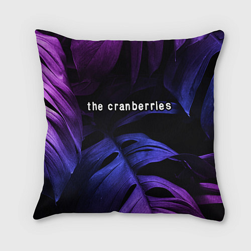 Подушка квадратная The Cranberries neon monstera / 3D-принт – фото 1