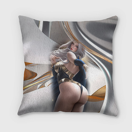 Подушка квадратная Девушка с пышными формами / 3D-принт – фото 1