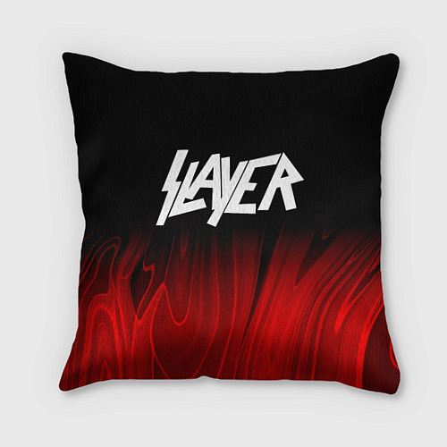 Подушка квадратная Slayer red plasma / 3D-принт – фото 1