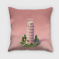 Подушка квадратная Pisa Isometric, цвет: 3D-принт