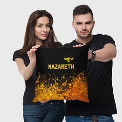 Подушка квадратная Nazareth - gold gradient: символ сверху, цвет: 3D-принт — фото 2