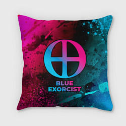 Подушка квадратная Blue Exorcist - neon gradient