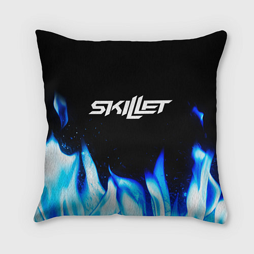 Подушка квадратная Skillet blue fire / 3D-принт – фото 1