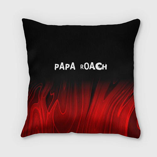 Подушка квадратная Papa Roach red plasma / 3D-принт – фото 1