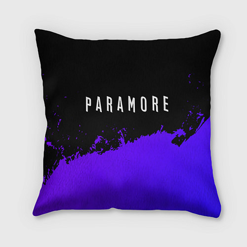 Подушка квадратная Paramore purple grunge / 3D-принт – фото 1