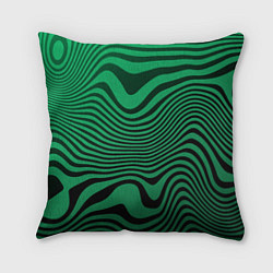 Подушка квадратная Абстрактный узор волн, цвет: 3D-принт