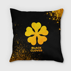 Подушка квадратная Black Clover - gold gradient