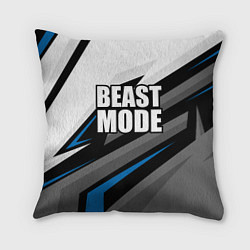 Подушка квадратная Beast mode - blue sport