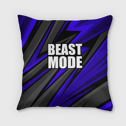 Подушка квадратная Beast mode - синяя униформа / 3D-принт – фото 1