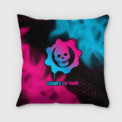 Подушка квадратная Gears of War - neon gradient