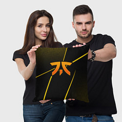 Подушка квадратная Fnatic - csgo - gold edition, цвет: 3D-принт — фото 2